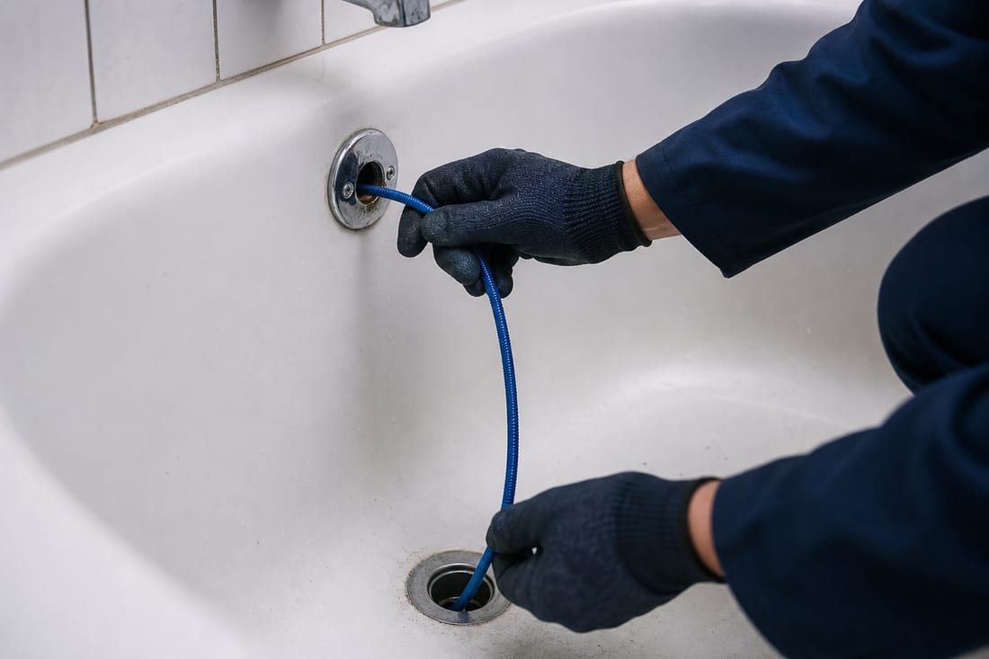 Exemple : débouchage d'une baignoire